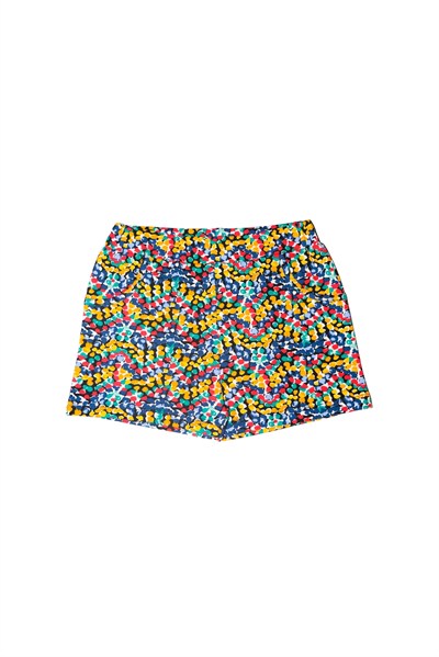 Kız Çocuk Abstract Speckled Desen Cepli Şort