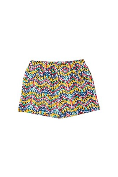 Kız Çocuk Abstract Speckled Desen Cepli Şort