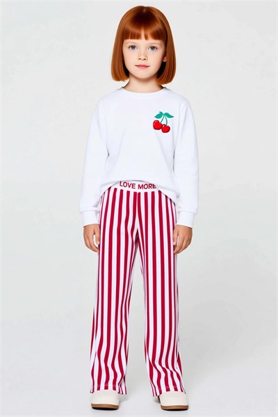 Kız Çocuk Bisiklet Yaka Standart Kol Regular Kalıp Baskılı Pijama Takımı Fonksiyonel%100 Pamuk - Seçenekler: 3-4 Yıl, 4-5 Yıl, 5-6 Yıl, 6-7 Yıl, 7-8 Yıl, 8-9 Yıl...