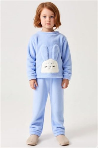 Kız Çocuk Bisiklet Yaka Standart Kol Uzun Kol Regular Kalıp Peluş Örme Pijama Takımı Dayanıklı - Seçenekler: 3-4 Yıl, 4-5 Yıl, 5-6 Yıl, 6-7 Yıl, 7-8 Yıl, 8-9 Yıl...
