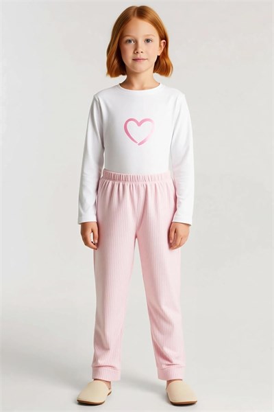 Kız Çocuk Bisiklet Yaka Standart Kol Uzun Kol Regular Kalıp Örme Baskılı Pijama Takımı Estetik - Seçenekler: 4-5 Yıl, 5-6 Yıl, 6-7 Yıl, 7-8 Yıl, 8-9 Yıl, 9-10 Yıl...