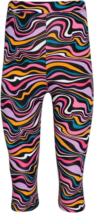 Kız Çocuk Colorful Waves Desen Kapri