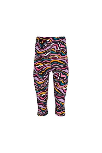 Kız Çocuk Colorful Waves Desen Kapri
