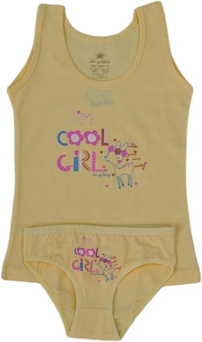 Kız Çocuk Cool Baskılı Atlet Külot Takım 8623 BGL-ST03484