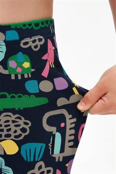 Kız Çocuk Cutouts Animal Desen Tayt
