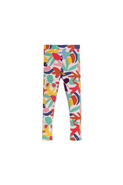 Kız Çocuk Cutouts Foliage Desen Tayt