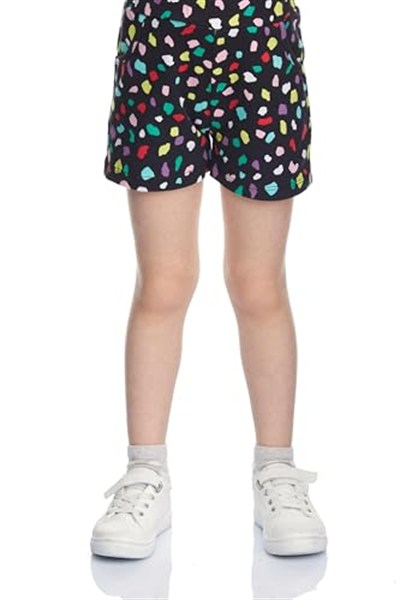 Kız Çocuk Cutouts Shape Desen Cepli Şort