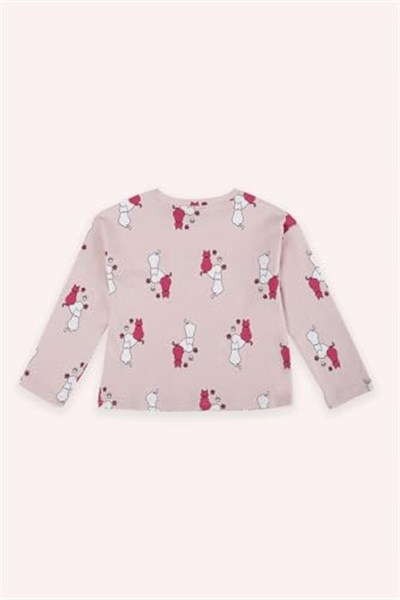 Kız Çocuk Desenli Pembe Pijama Takımı 3 Yaş (98 cm)