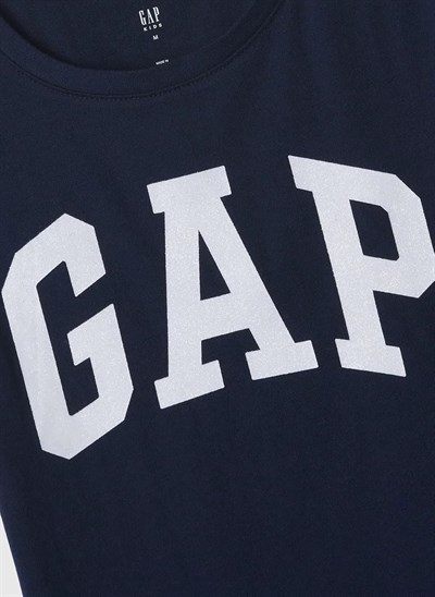 Kız Çocuk Gap Logo T-Shirt Lacivert