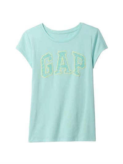 Kız Çocuk Gap Logo T-Shirt Su Yeşili
