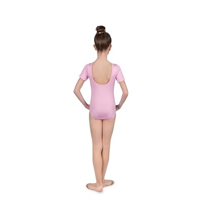 Kız Çocuk Kısa Kol Sırtı U Model Jimnastik, Bale ve Yüzme Mayosu 304