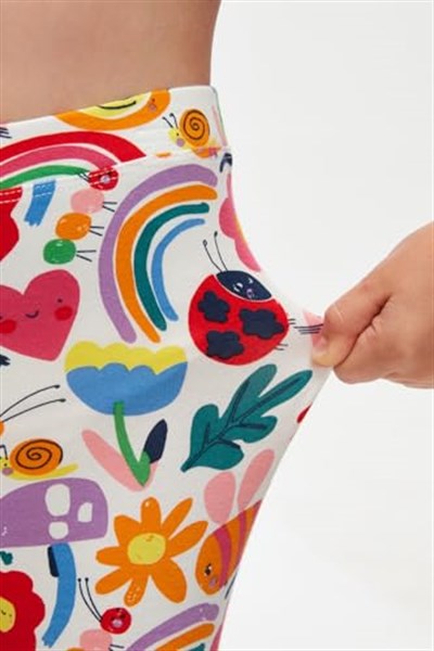 Kız Çocuk Little Friends Desenli Tayt