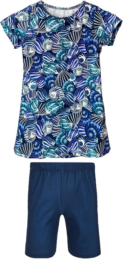 Kız Çocuk Mayo R5005 Kabuklar - Seçenekler: 5-6 Yıl, 7-8 Yıl, 9-10 Yıl