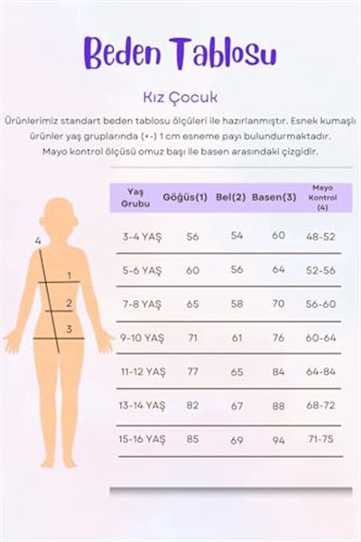Kız Çocuk Sıfır Kol Arkası Damla Model Bale, Jimnastik ve Antrenman Mayosu 308