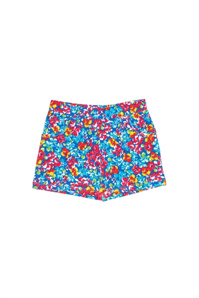 Kız Çocuk Tiny Flowers Desen Cepli Şort