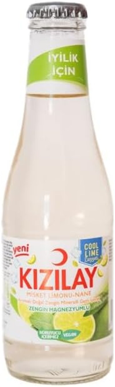 Kızılay Misket Limonlu ve Nane Aromalı Maden Suyu, 200 ml x 24 Adet