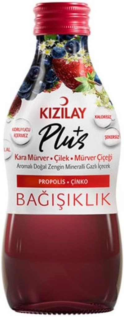 KIZILAY Plus Kara Mürver & Çilek & Mürver Çiçeği 200 Ml X 24 Şişe - Erzincan