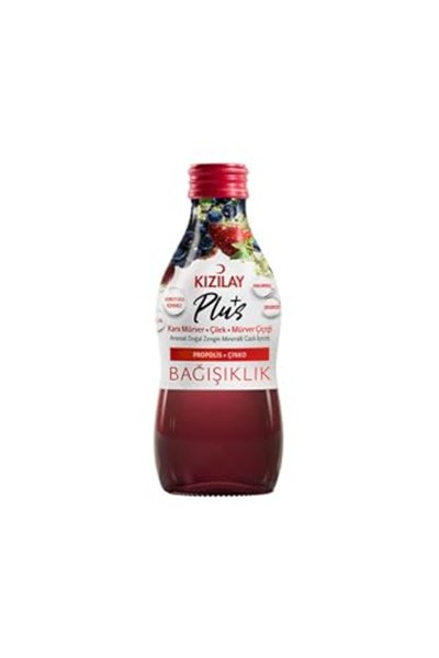 KIZILAY Plus Kara Mürver & Çilek & Mürver Çiçeği 200 Ml X 24 Şişe - Erzincan