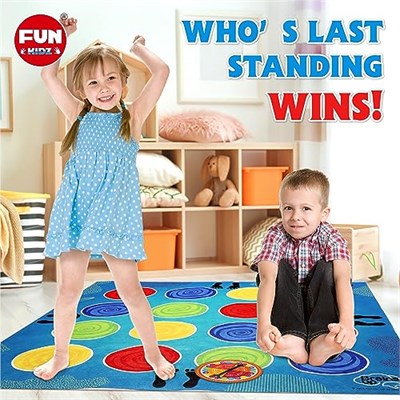 Klasik Bükme Pozları Zemin Oyunu, FunKidz Dev Mat Parti Oyunları Çocuklar Yetişkinler için Sırasız Renk Noktaları Büyük Boy Aile İç ve Dış Mekan Aktivitesi Erkek Kız Çocuklar için Hediye