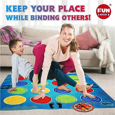 Klasik Bükme Pozları Zemin Oyunu, FunKidz Dev Mat Parti Oyunları Çocuklar Yetişkinler için Sırasız Renk Noktaları Büyük Boy Aile İç ve Dış Mekan Aktivitesi Erkek Kız Çocuklar için Hediye