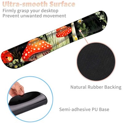 Klavye Bilek Desteği ve Mouse Pad Bilek Destek Seti, Ev Ofis Çalışmaları için Ergonomik Oyun Fare Altlığı Kolay Yazma ve Ağrı Giderici, Sevimli Orman Mantarı