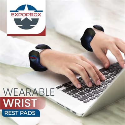 Klavye, Mouse pad, Dizüstü Bilgisayar ve PC Çalışması veya Oyuncu Desteği için Giyilebilir Oyun Bilek Desteği (SİYAH, S-M)