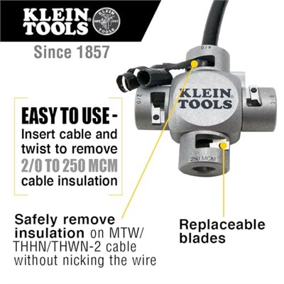 Klein Tools 21051 Büyük Kablo Sıyırıcı (2/0-250 MCM)