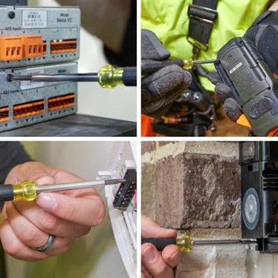 KLEIN TOOLS 4ü 1 arada elektronik tornavida, döner kapaklı, 32581, sarı/siyah