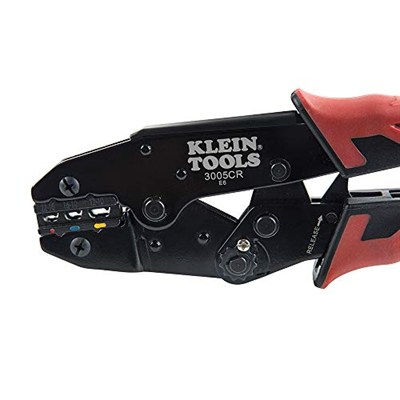 Klein Tools Alet Cırcırlı Yalıtımlı Terminal Sıkma Aleti 10 ila 22 AWG Tel için 3005CR
