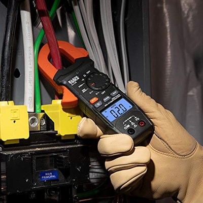 Klein Tools CL120 Dijital Kelepçe Ölçer, Otomatik Aralık 400 Amper AC/DC ve Temassız Voltaj Ölçer, Turuncu