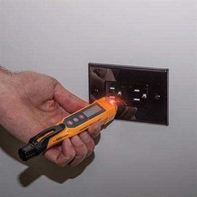 Klein Tools NCVT-6 | Gerilim kontrol cihazı temassız 12 – 1000 V AC | lazer mesafe ölçerli test kalemi | LED ve akustik sinyal | otomatik kapanma | cep klipsi | profesyonel gerilim dedektörü