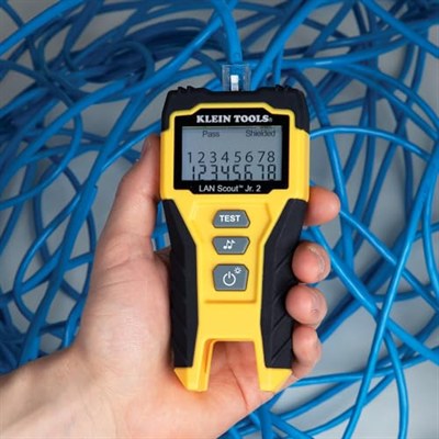 Klein Tools VDV526-200 Kablo Test Cihazı, LAN Scout Jr. 2 Ethernet Kablosu Test Cihazı, CAT 5e, RJ45 Bağlantılı CAT 6/6A Kablolar