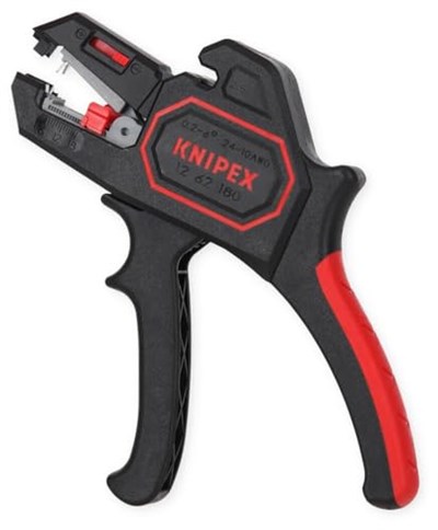 KNIPEX 12 62 180 Otomatik Tel Sıyırıcı 180 mm, Siyah
