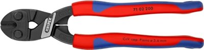 Knipex CoBolt® kompakt cıvata kesiciler siyah attramentize, ince çok bileşenli çeneler 200 mm 71 02 200