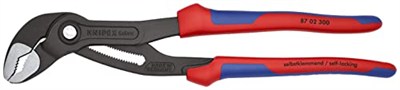 KNIPEX Cobra, Su Pompası Pensesi | 2K Saplı Boru Anahtarı, Büyük, Krom Vanadyum, Atramentize Edilmiş Pas Koruması, 300 Mm, 87 02 300