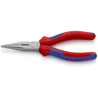 Knipex iğne kargaburun, kesici kenarlı (radyo pensesi) siyah atramentize edilmiş, çok bileşenli saplı 160 mm 25 02 160