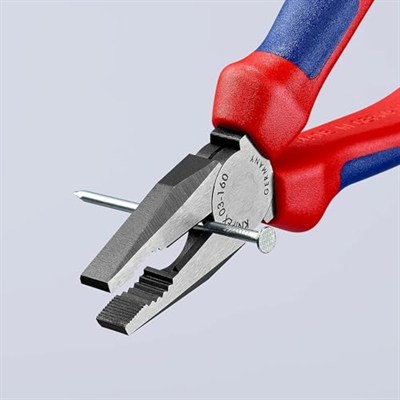 Knipex kombine pense siyah attramentize, çok bileşenli saplı 160 mm 03 02 160