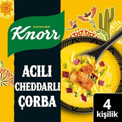 Knorr Acılı Cheddarlı Çorba 4 Kişilik 74g