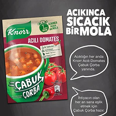 Knorr Çabuk Çorba Acılı Domates 22 g