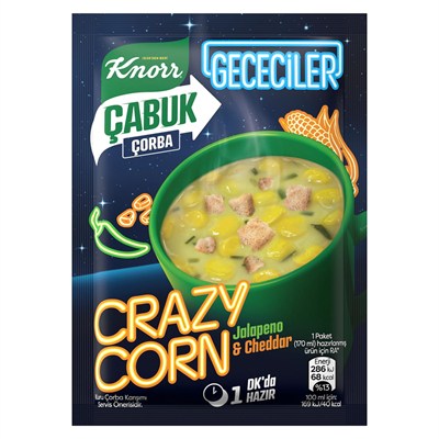 Knorr Çabuk Çorba Gececiler Crazy Corn 18g (6 paketi)