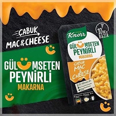 Knorr Çabuk Makarna Mac and Chesee Gülümseten Peynirli, (1 x 212 g)