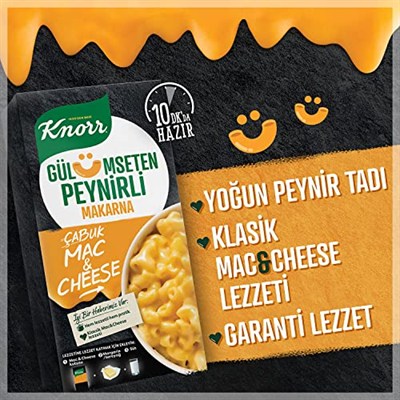 Knorr Çabuk Makarna Mac and Chesee Gülümseten Peynirli, (1 x 212 g)