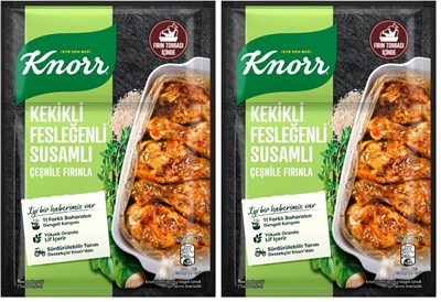 Knorr Çeşni Kekikli Susamlı Fesleğenli Çeşnile Fırınla 29 g 2li paket