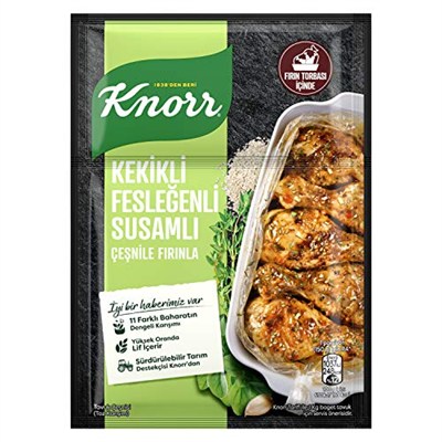 Knorr Çeşni Kekikli Susamlı Fesleğenli Çeşnile Fırınla 29 g 2li paket