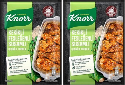 Knorr Çeşni Kekikli Susamlı Fesleğenli Çeşnile Fırınla 29 g 2li paket