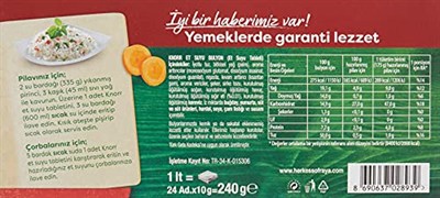 Knorr Et Bulyon 1 Paket 24 Adet (12 Lt, 240 Gr)