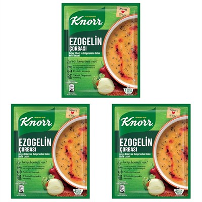 Knorr Hazır Çorba Ezogelin 4 Kişilik, 74 g 3lü paket