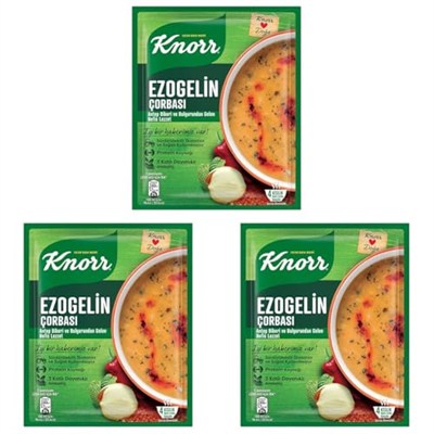 Knorr Hazır Çorba Ezogelin 4 Kişilik, 74 g 3lü paket