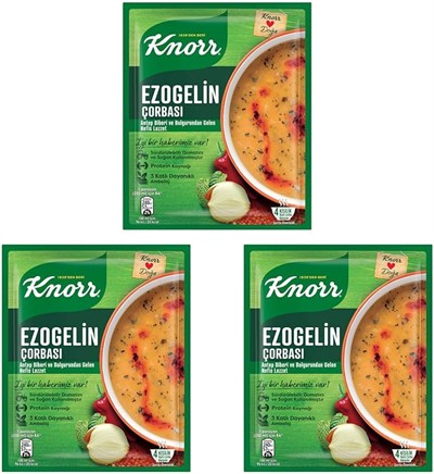 Knorr Hazır Çorba Ezogelin 4 Kişilik, 74 g 3lü paket