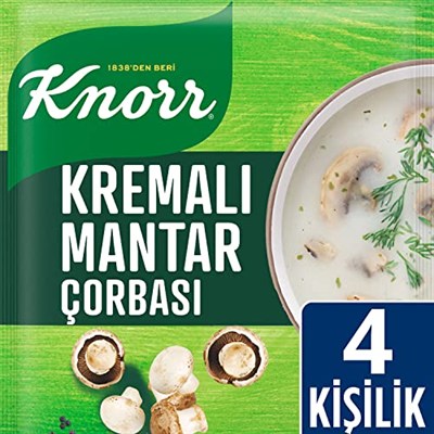 Knorr Hazır Çorba Kremalı Mantar 4 Kişilik, 63 g